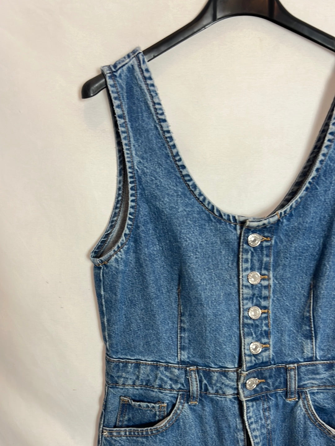MANGO. Vestido denim apertura T S