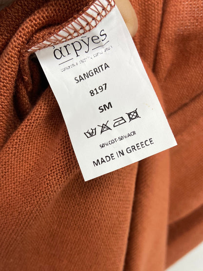 ARPYES. Vestido largo punto teja T.s/m