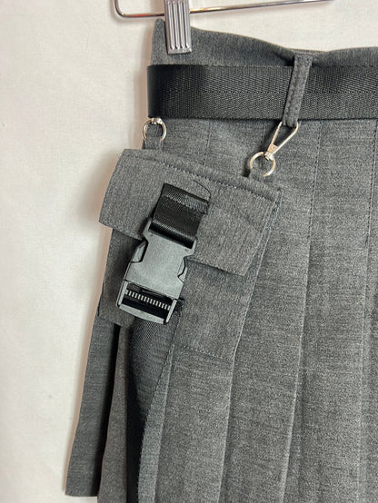 OTHER. Grey pleated skirt/trousers S.xs