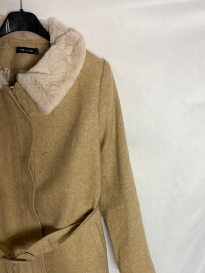TRENDYOL. Beige cloth coat size 34