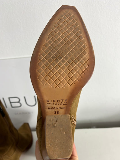 VIENTY. Botas piel camel cowboy. T 38