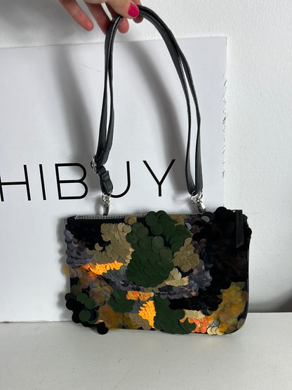 ZARA. Black bag with colorful sequins