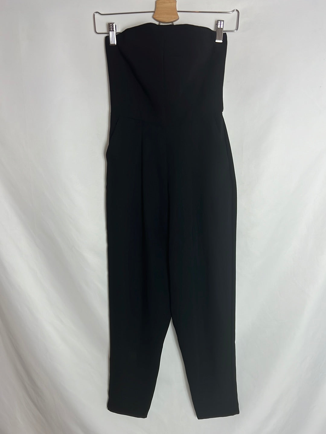 TOPSHOP PETITE. Mono palabra de honor negro. T 34