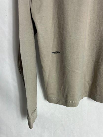 PANGAIA. Thin beige letter sweatshirt. T.S.