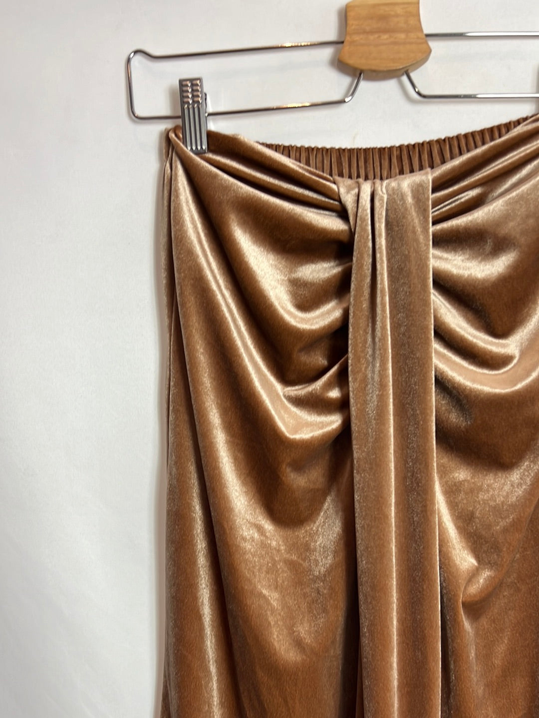 OTHER. Velvet midi skirt with slit. TS