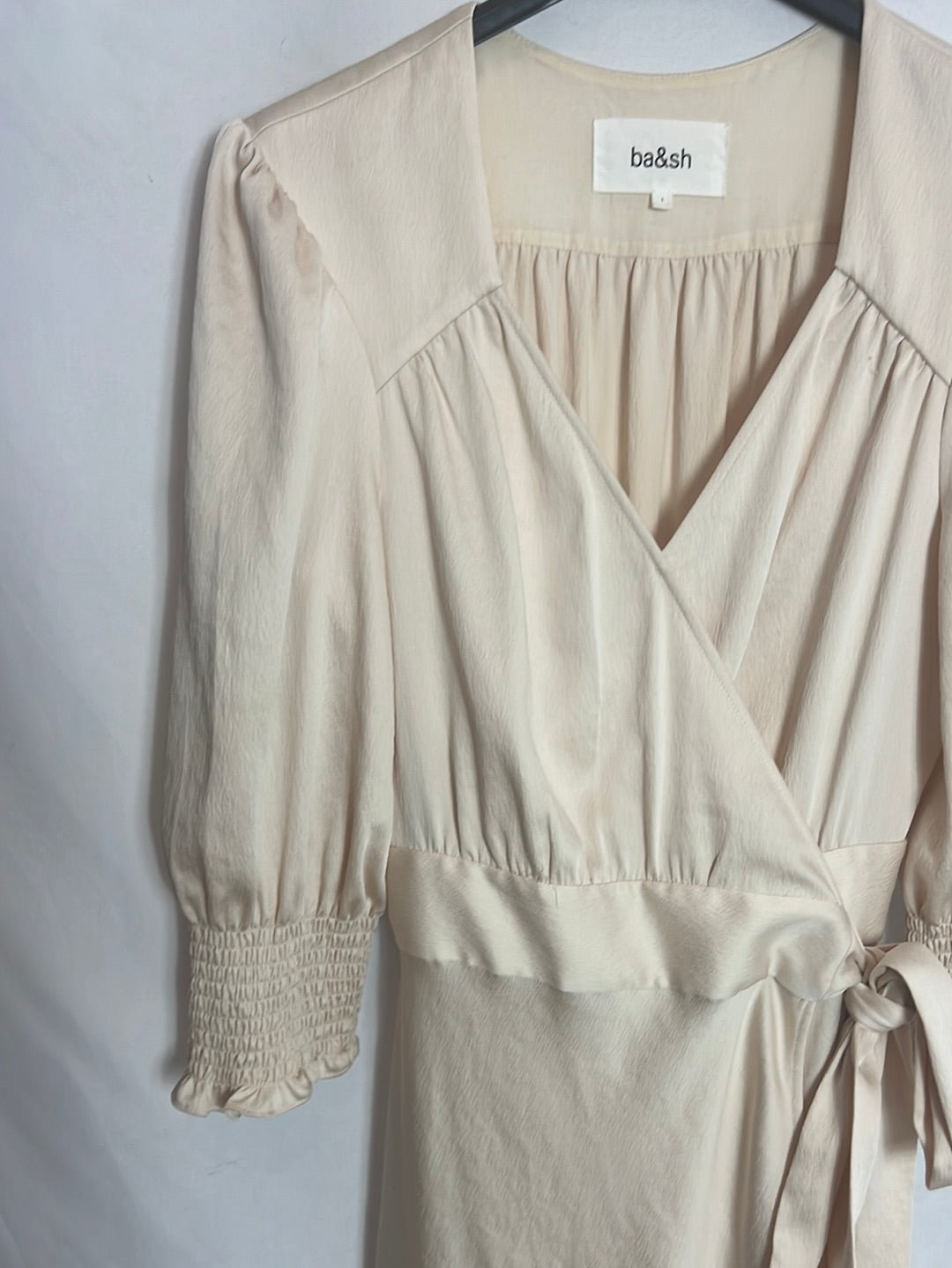BA&HS. Vestido midi beige  T.s