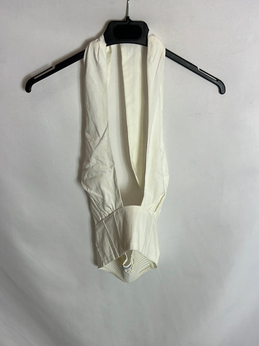 BERSHKA. White knotted top. T.xs