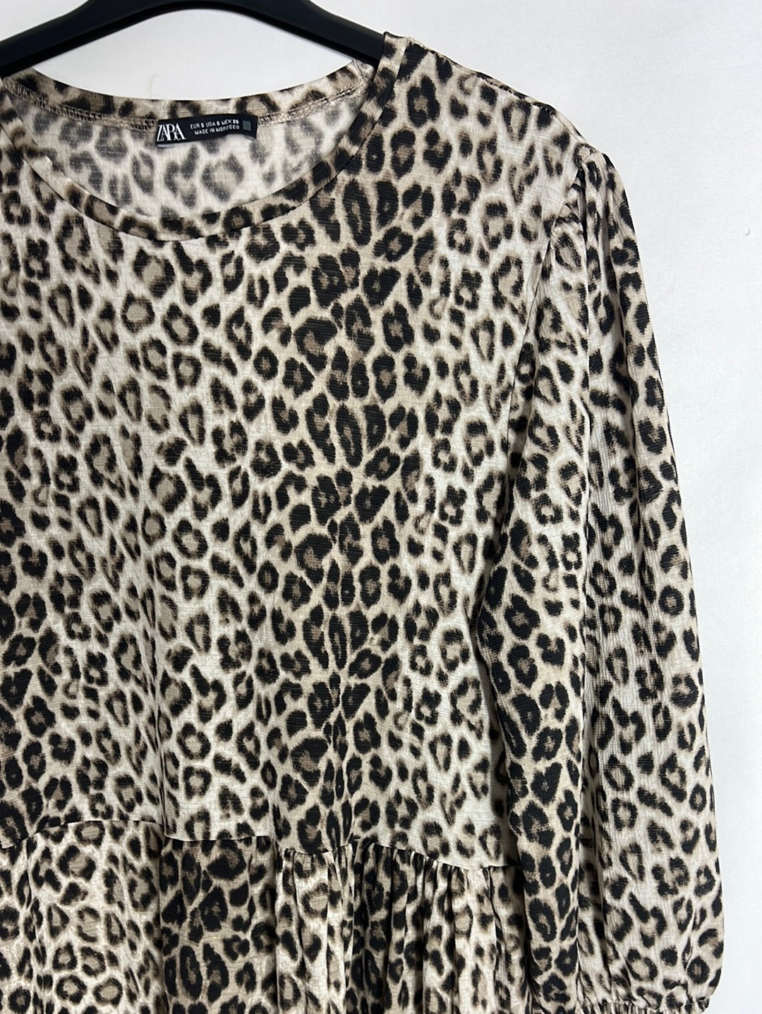 ZARA. Vestido midi animal print. T S