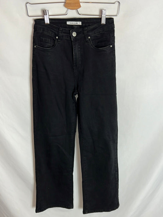 OTRAS. Jeans negro recto elástico. T.34