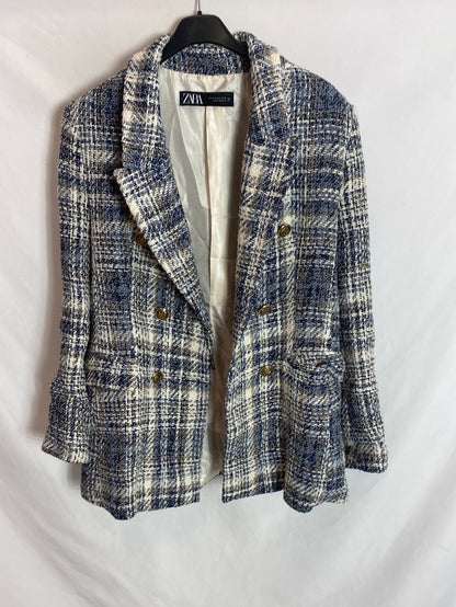 ZARA. Long tweed blazer Tm
