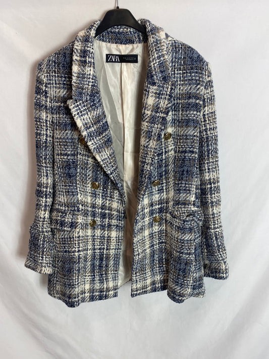 ZARA. Blazer tweed larga T.m