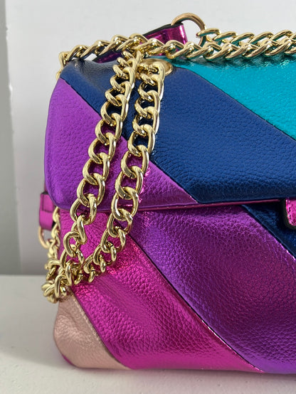 OTRAS. Bolso multicolor metálico