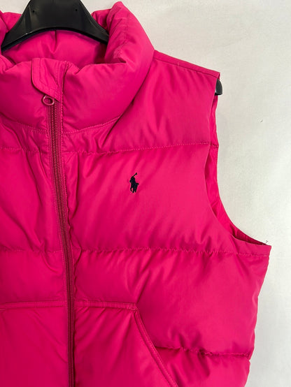 RALPH LAUREN. Pink sleeveless feathers. T XL (S)