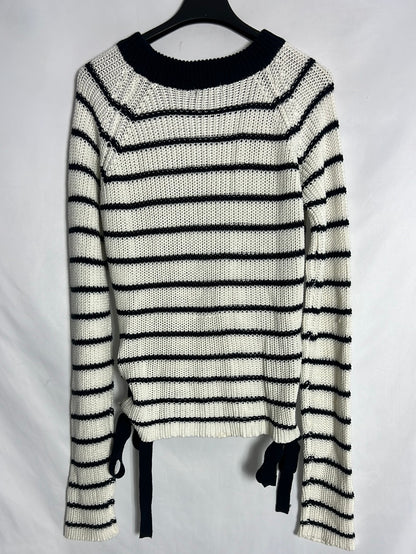 RUTECIRCLE. Jersey blanco rayas azules. T S