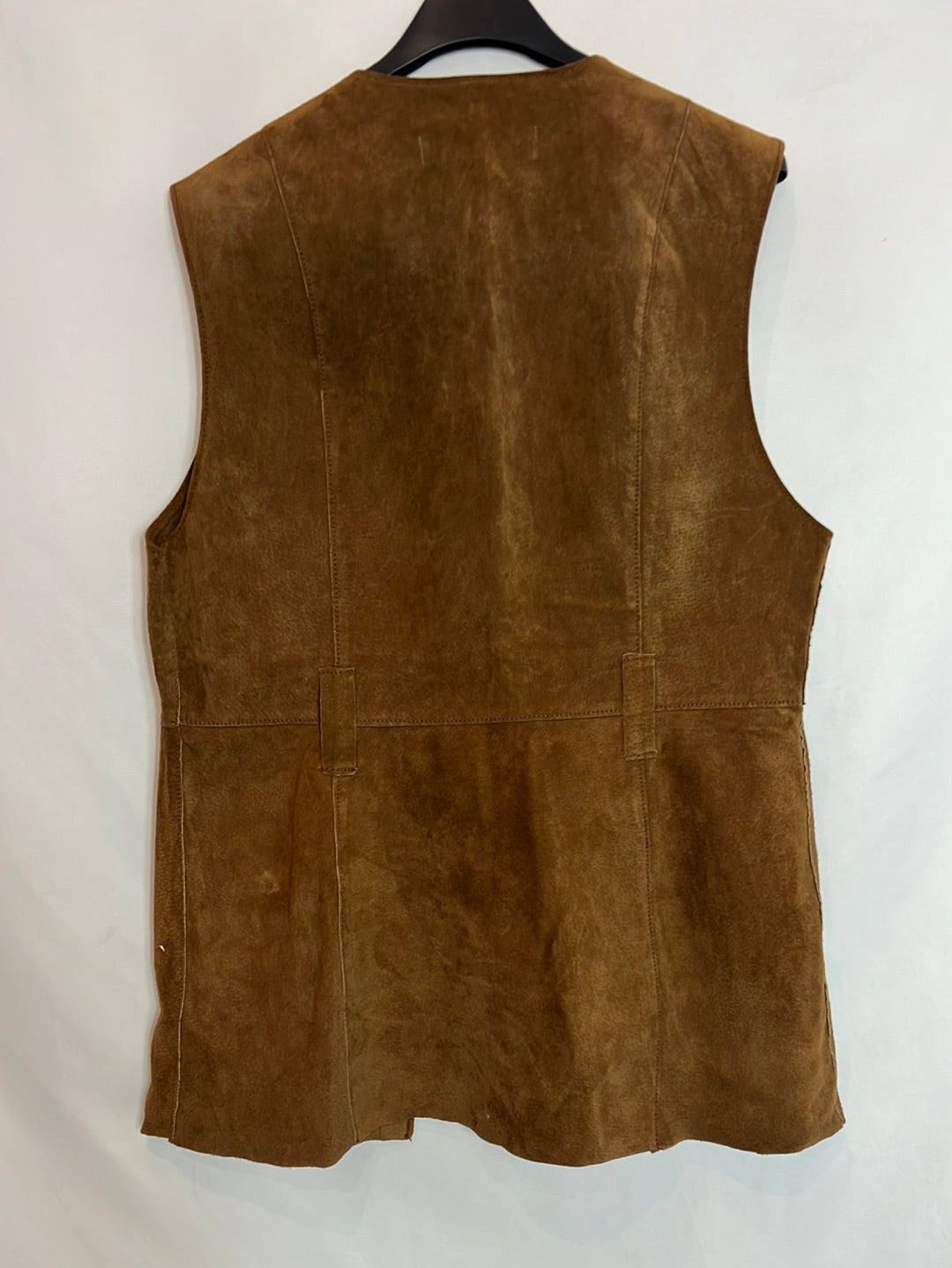 ZARA. Chaleco piel camel. T M (tara)