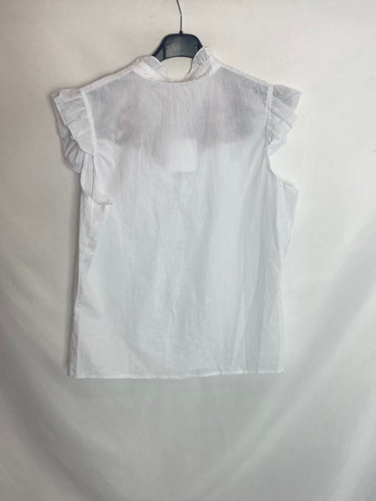 CARLOTA&amp;CO. White blouse with TL print
