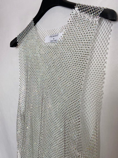 PRIMARK. Top rejilla pedrería T.M