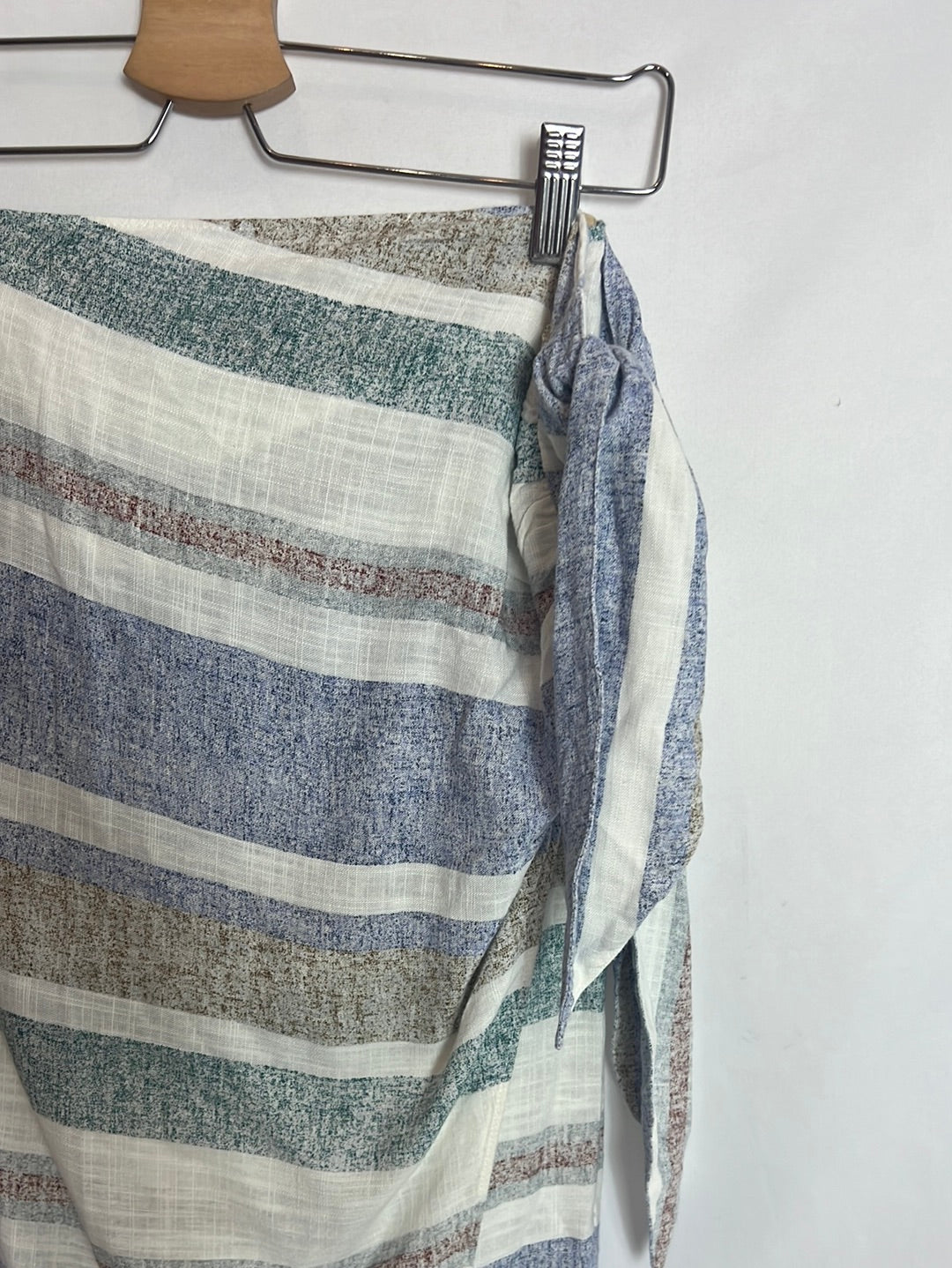 ZARA. Falda efecto pareo efecto lino. T XS