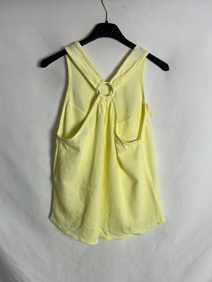 ATHENEA. Top cuello halter amarillo. T M