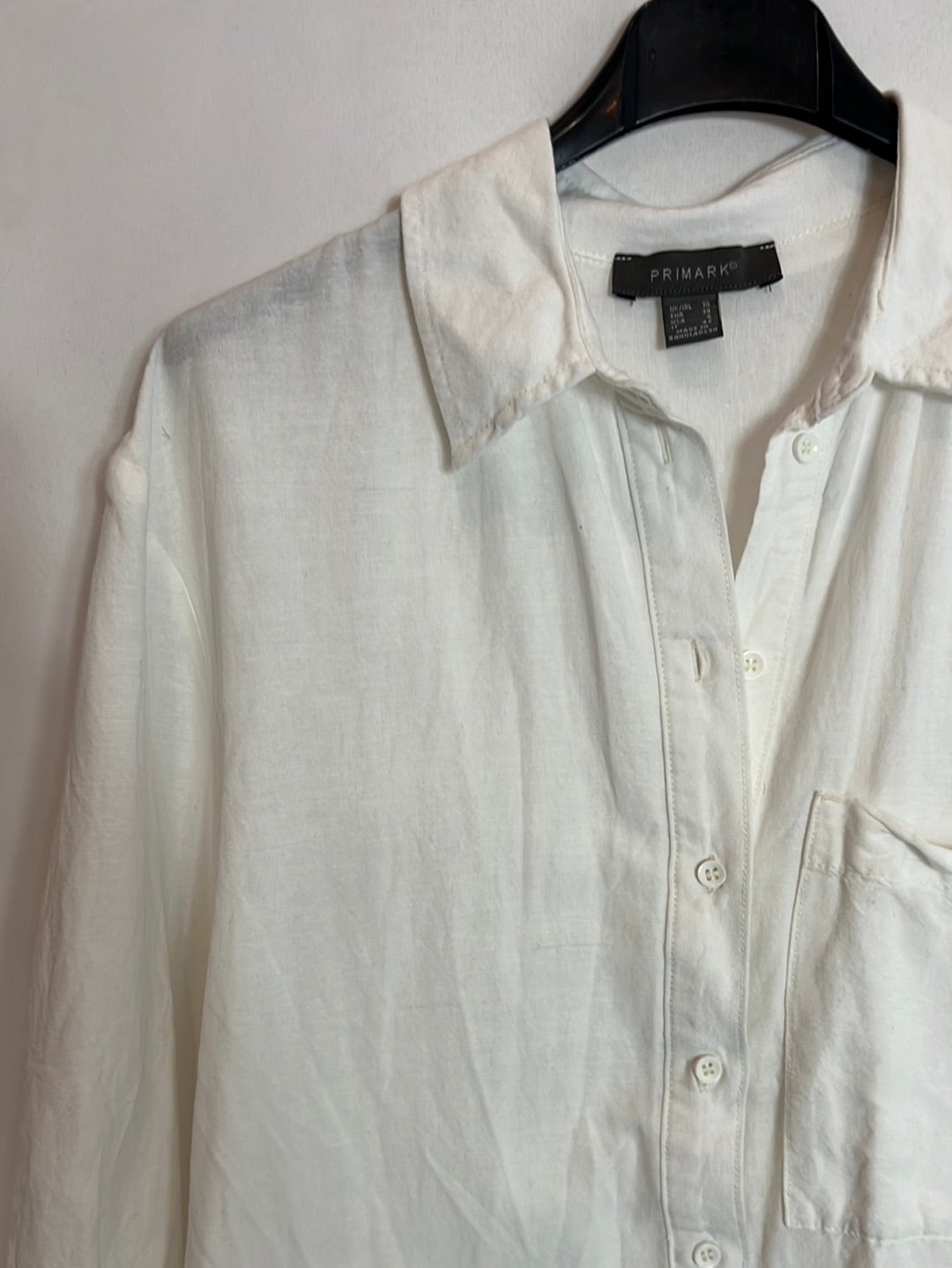 PRIMARK. Camisa blanca oxford T.38