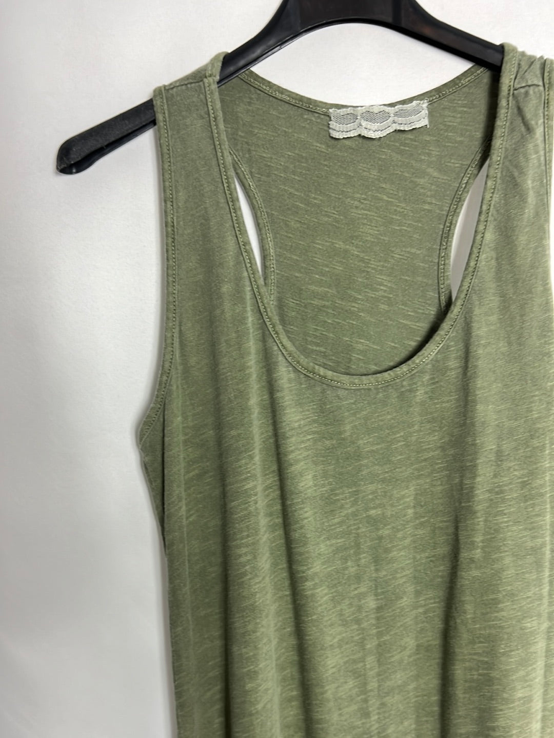 OTRAS. Vestido largo verde. T S