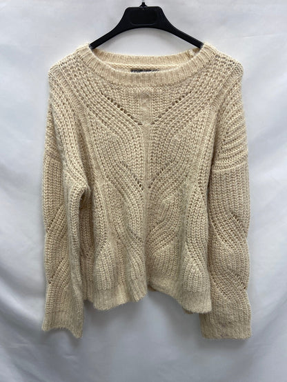 MANGO.Jersey beige gordito T.s