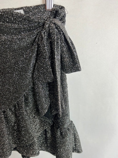 LOAVIES. Silver short skirt T.xs