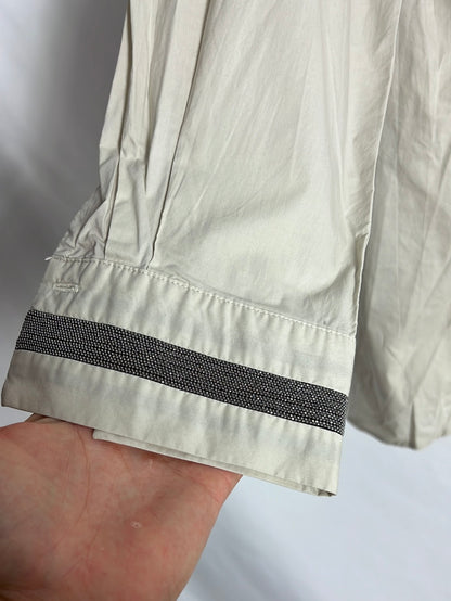 EL CORTE INGLES. Blusa beige detalle puños. T M