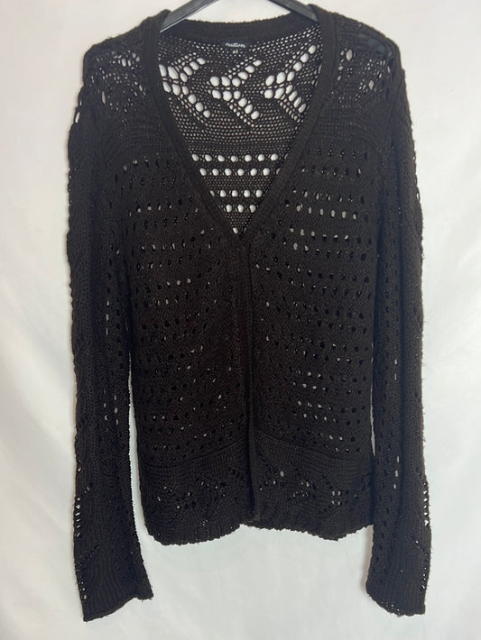 NATURE. Crochet brown cardigan Tu(s/m)