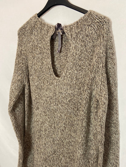 OYSHO. Jersey de punto beige . T.M