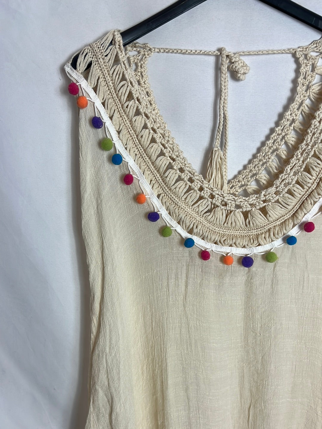OTRAS. Blusa beige croché T.u(s)