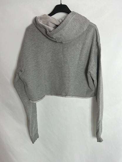 IVY PARK. Sudadera gris crop. T S