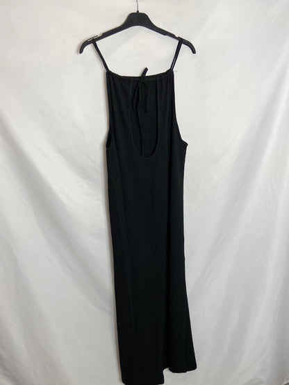 PIECES. Vestido negro midi T.m