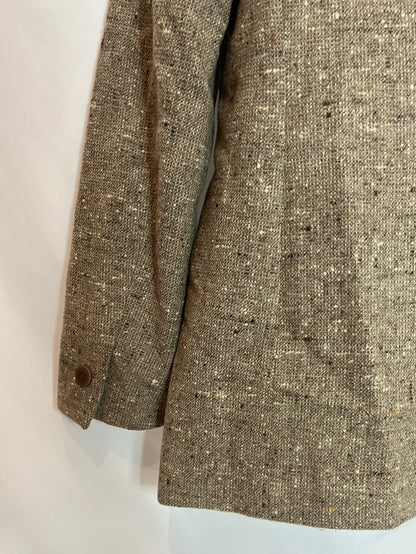 DOMINGUEZ BASICO. Vintage mottled brown wool blazer. Size 40