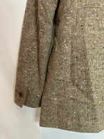 DOMINGUEZ BASICO. Blazer lana marrón jaspeada vintage. T 40
