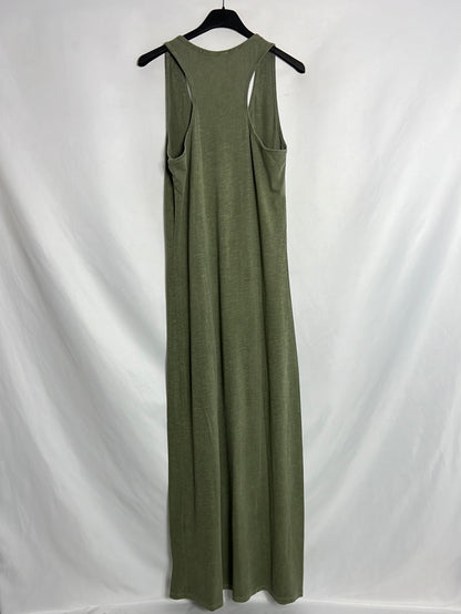 OTRAS. Vestido largo verde. T S