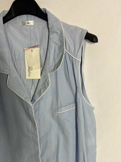 OYSHO. Mono corto/pijama azul sin mangas. T S