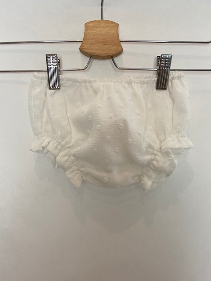 DELSUR. Conjunto vestido y cubrepañal T.18 meses