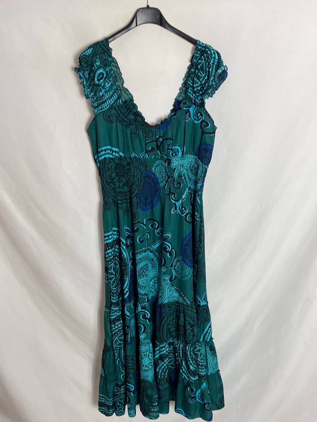 OTHERS. Green midi dress. TS/M