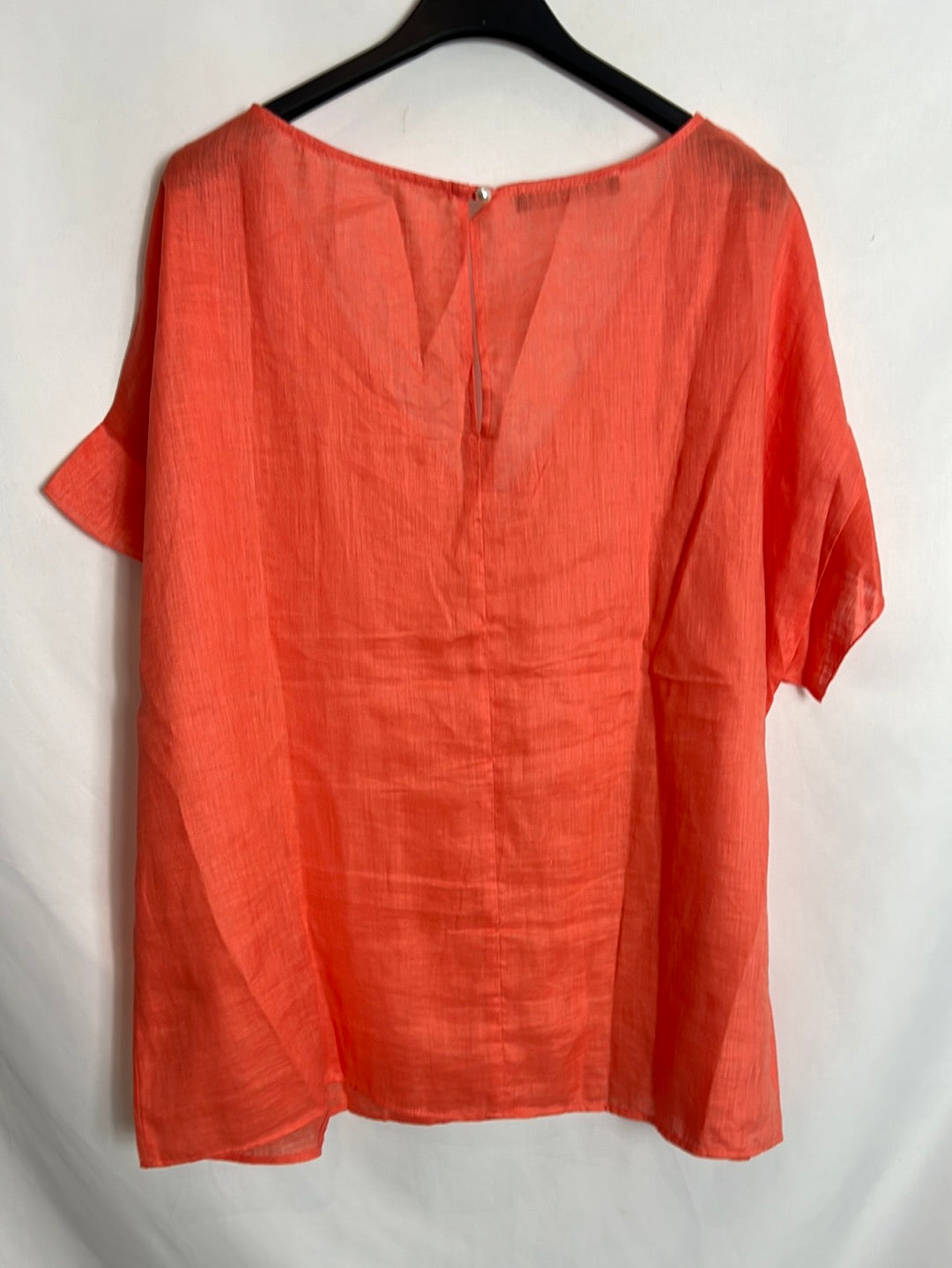 VIOLET BY MANGO. Orange linen top. T XL