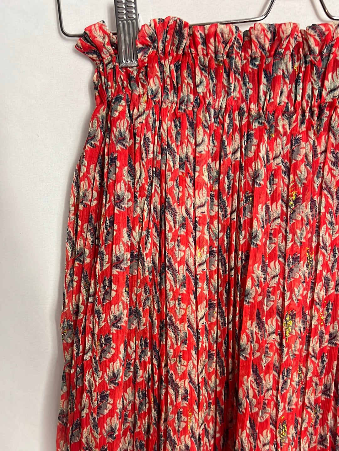 MFM. Falda pantalón corta plisada roja. T M/L