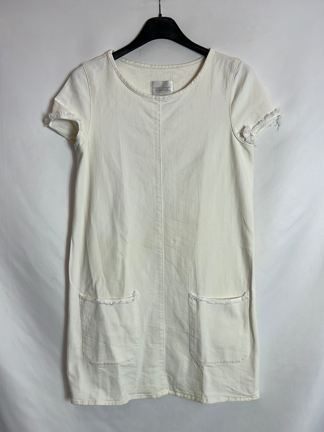 ZARA. Short white denim dress. TS