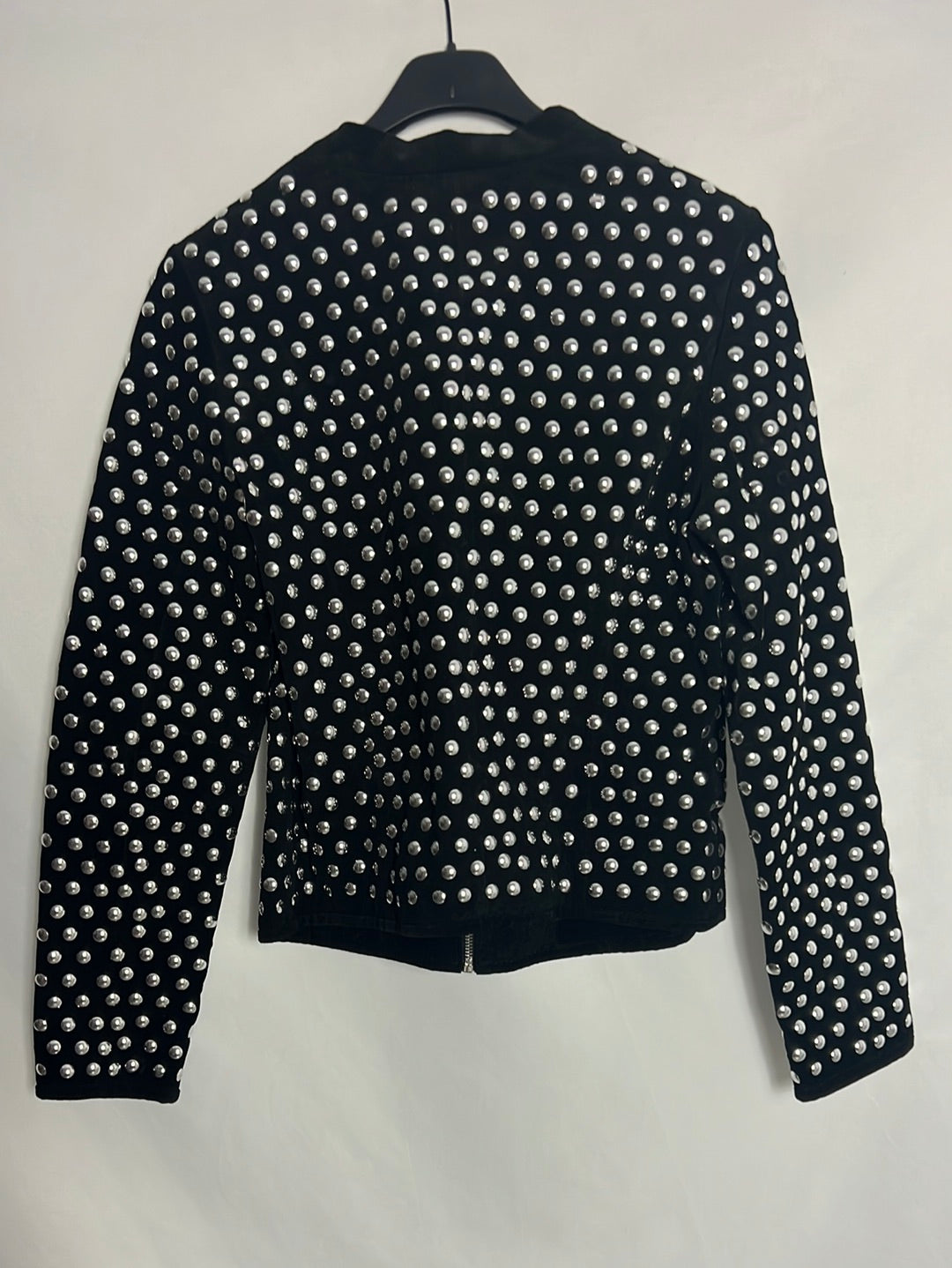 ZARA. Studded leather jacket. TS