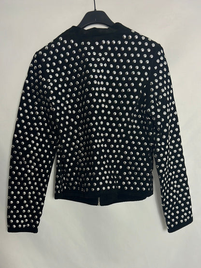 ZARA. Studded leather jacket. TS