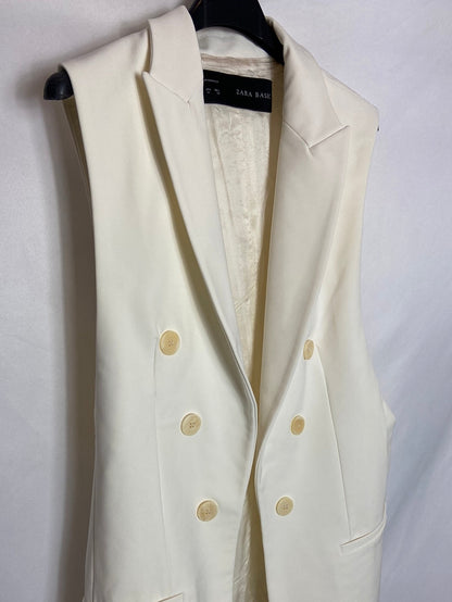 ZARA. Chaleco blanco T.M