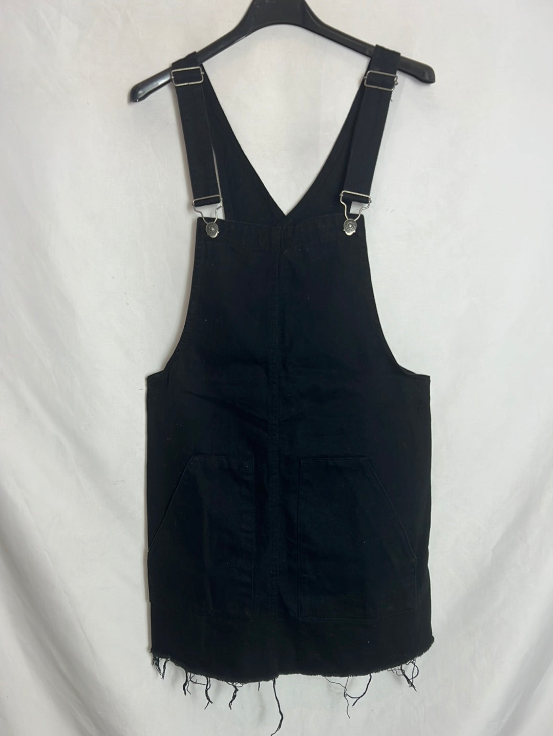 PULL&amp;BEAR. Tm black denim overalls