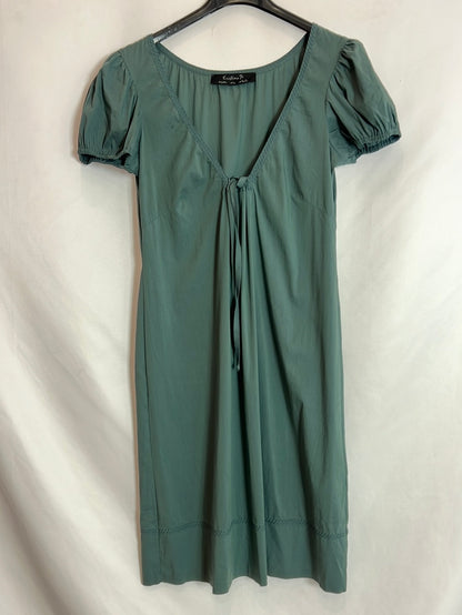 KRISTINA TI. Short green dress with seam detail. Size 42 (M)
