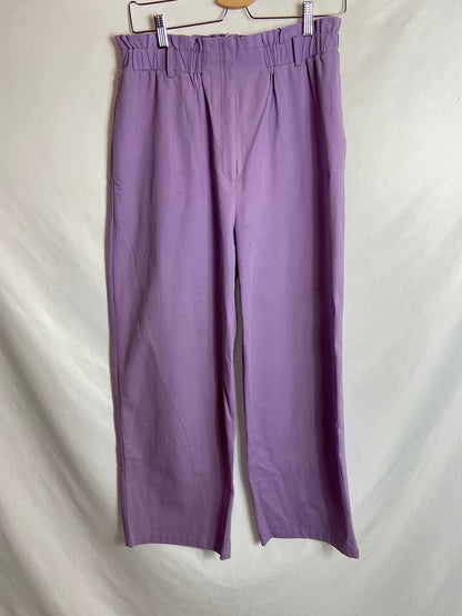 Fantastic Company. Purple wide-leg trousers, size 38.