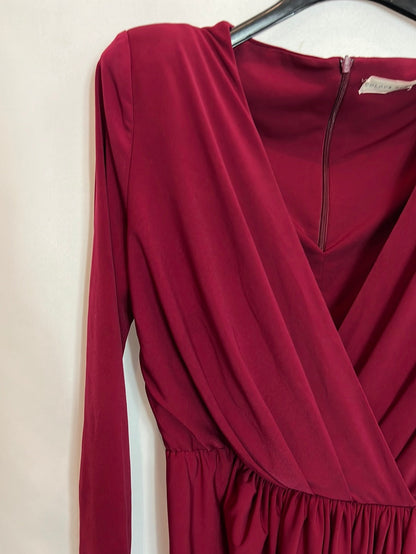 NUDE COLOR. Gathered midi dress. Size 38