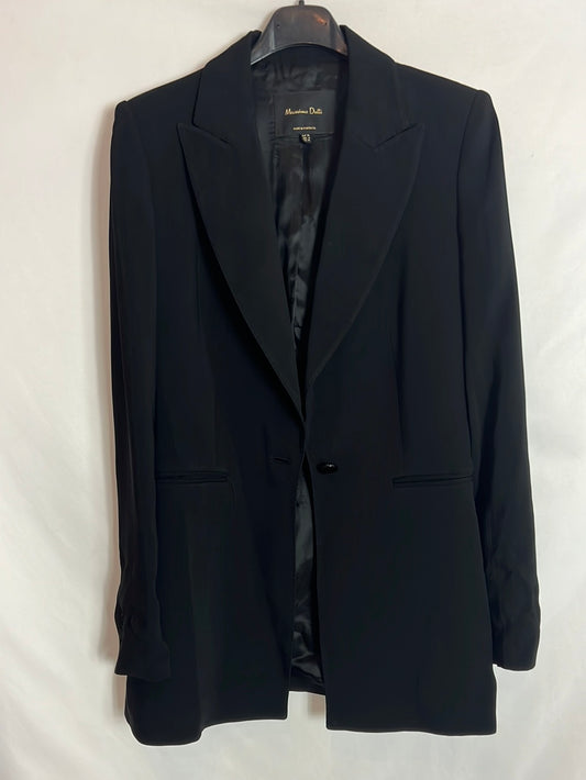 MASSIMO DUTTI. Flowing black blazer. T 36 (tare)